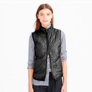 J. Crew puffer quilted XL vest shiny